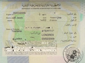 How To Get Algeria Tourist Visit Visa From London