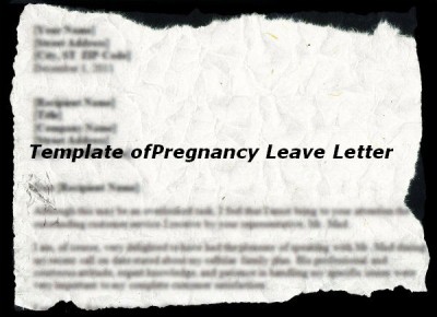 maternity leave letter