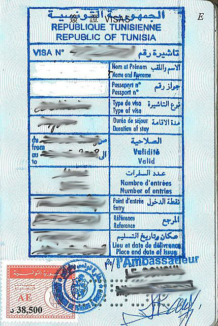 tunisia tourist visa