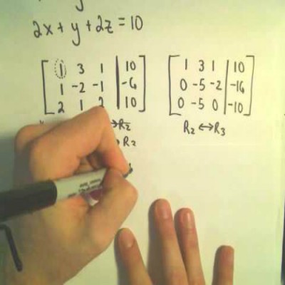 solving simultaneous equations using matrices 3x3
