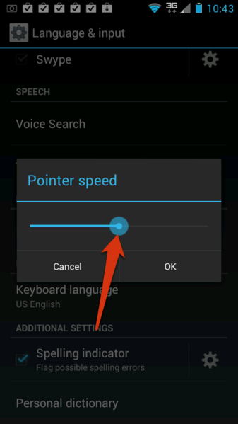 How to Change the Pointer Speed in Android