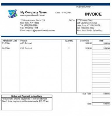 How to Make an Invoice in Excel