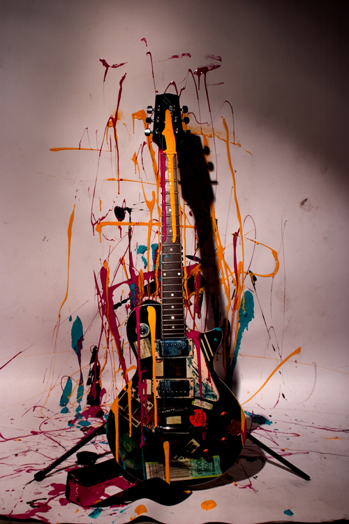 Paint on the guitar